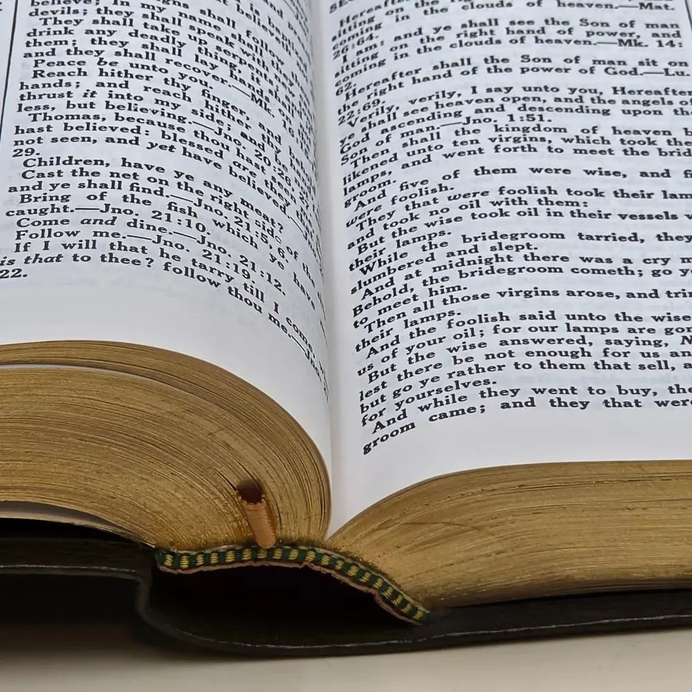 Vintage System Bible Study The Book of Life Holy Bible Leather Gilt Edge 1975